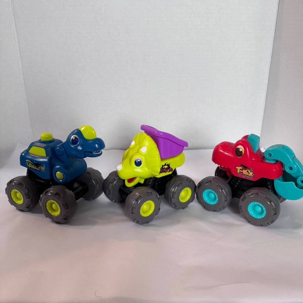 Dinosaur Monster Truck Toy Toddler T-Rex Excavator Triceratops Dump‎ Truck set-3